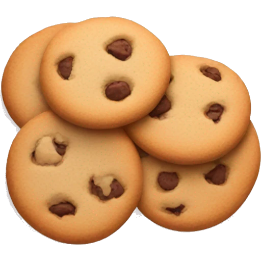 Light pink plate with warm cookies on it  emoji