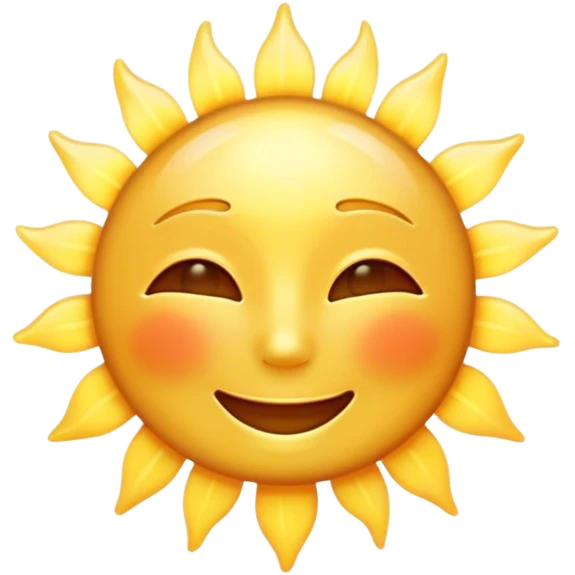 Cinematic Realistic Sunshine Emoji, Warm and golden, with soft rays of light streaming down from a bright, glowing sun. The golden hue bathes the world in warmth, uplifting the spirit and bringing a sense of joy and radiance. Soft glowing outline, capturing the essence of happiness, warmth, and light in a beautiful sunny day! emoji
