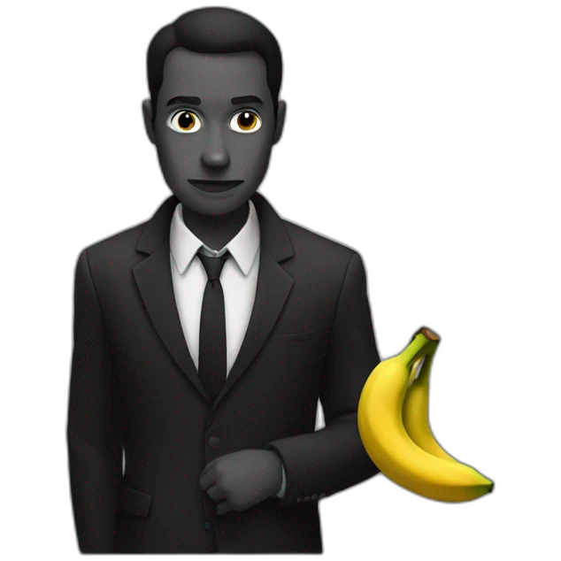 Noir eat banana emoji