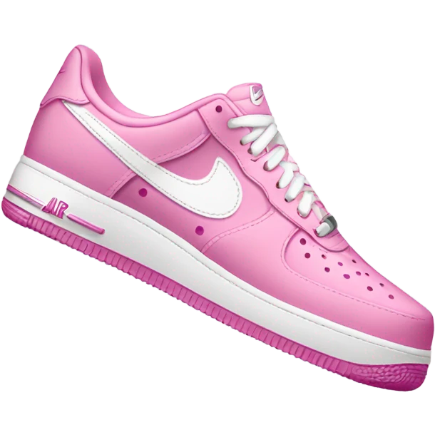 a pink and white nike air force one shoe emoji