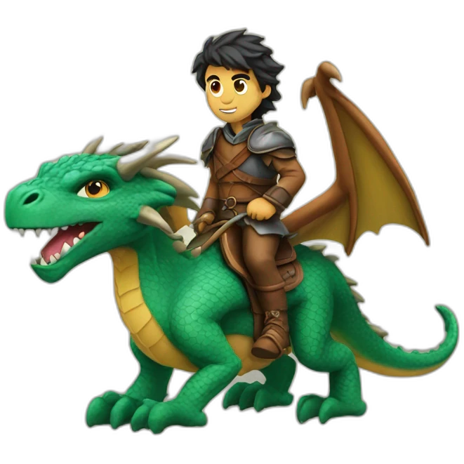 merlin riding dragon emoji