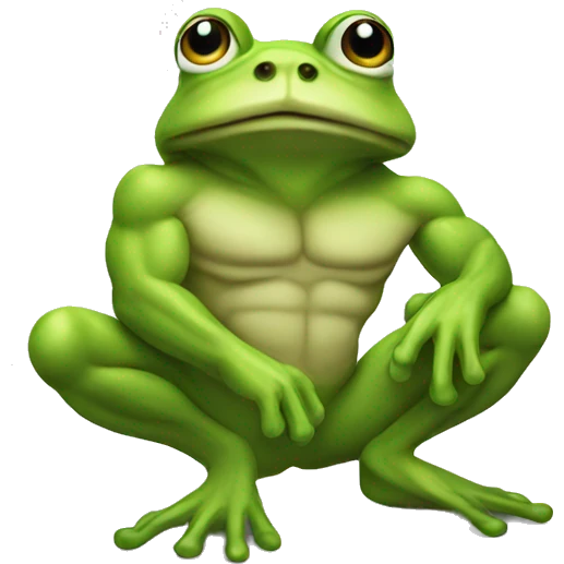 Muscular frog  emoji