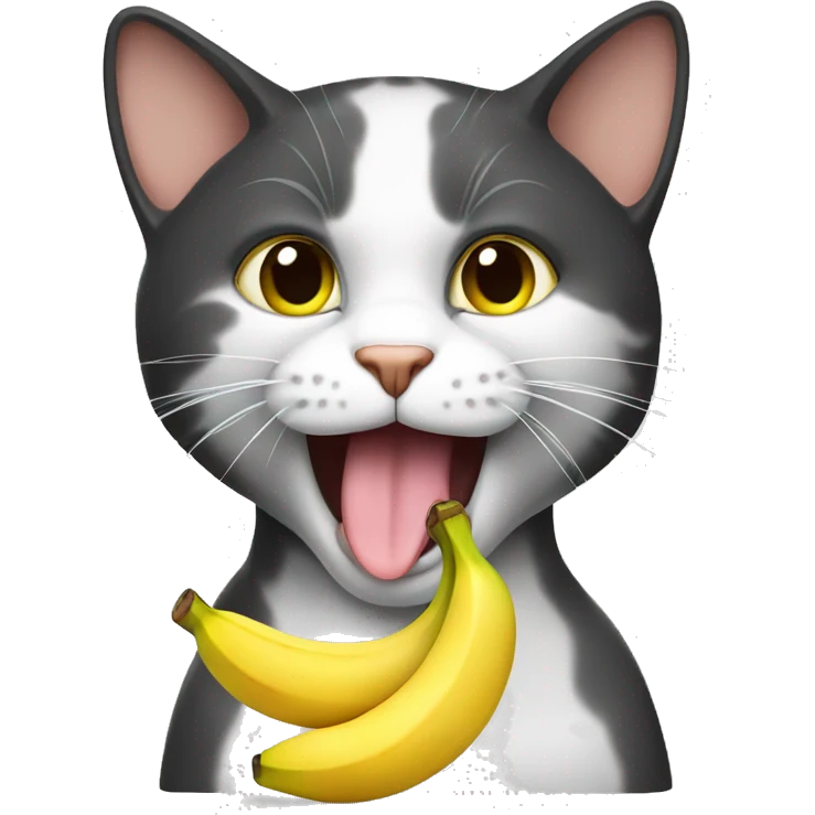 cat eating a banana  emoji