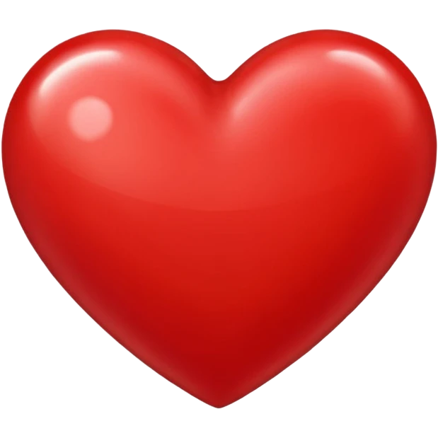 red heart, classic, shiny emoji