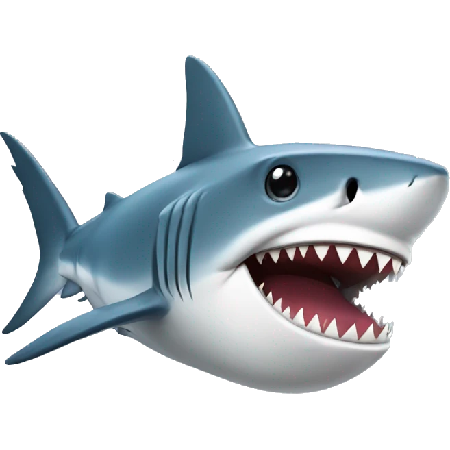 Shark with a to hat emoji