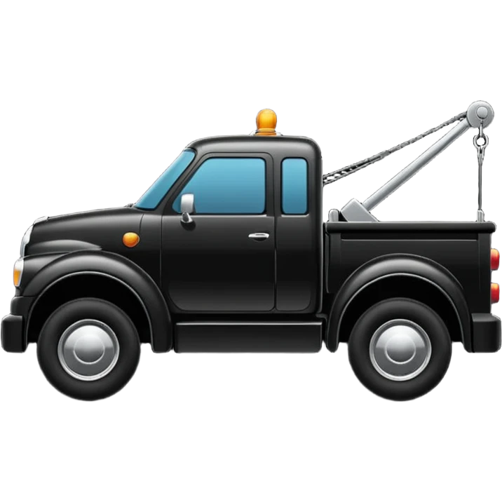 towing street icon, shilloute emoji
