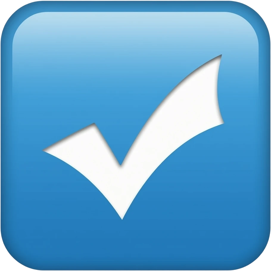 Hey can u make me a Roblox veried badge emoji like for reference it is like a blue box which has a tick mark inside it emoji