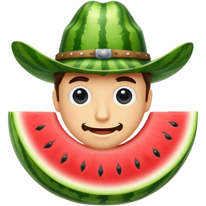 Cowboy watermelon emoji