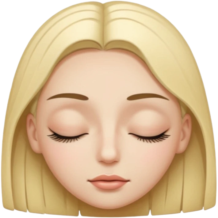 closed eye with extended eyelashes emoji