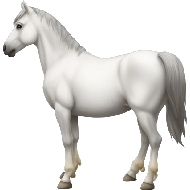 Caballo blanco sobre sus patas traseras emoji