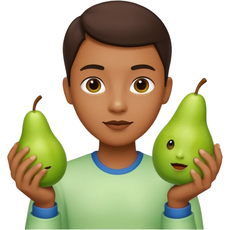 Birne mit schlappen in der Hand  emoji