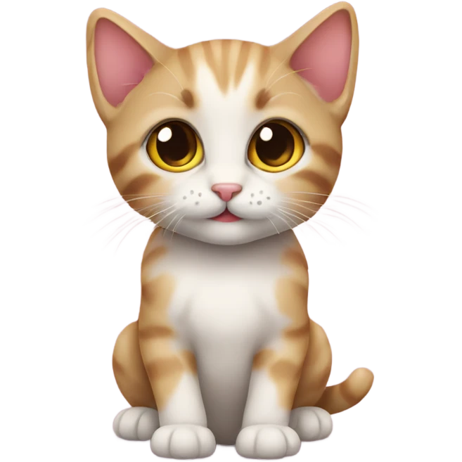kitten with a heart emoji
