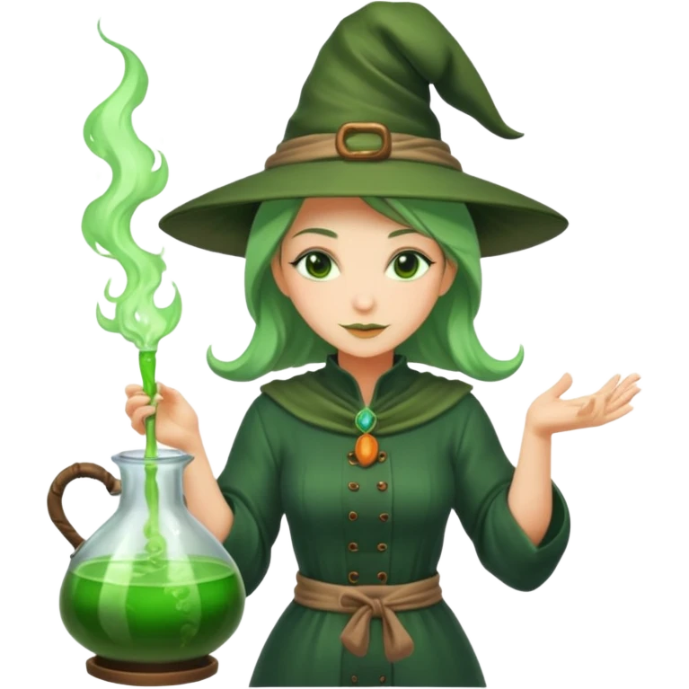 green witch cooking potion emoji