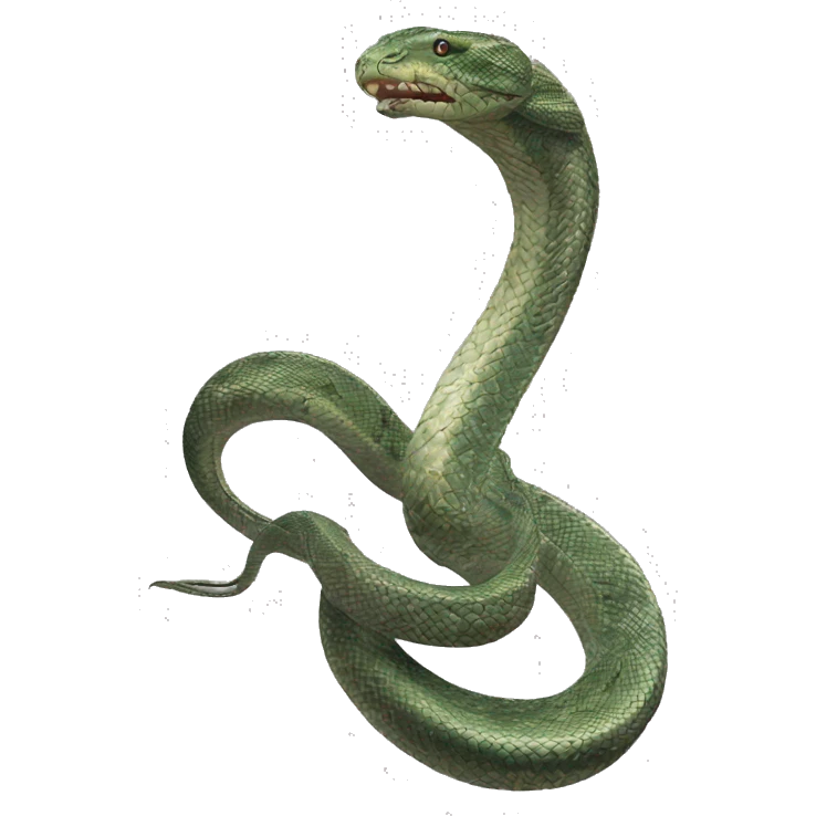 Duas cobras enroladas em um raio emoji