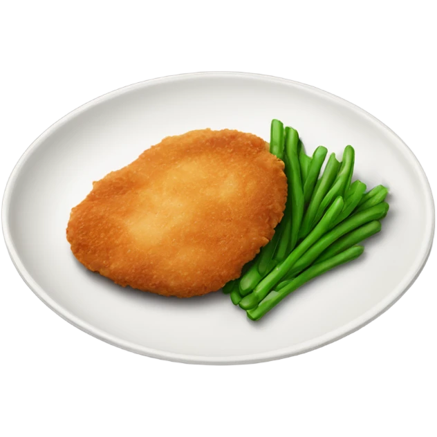 Chicken cutlets on a plate  emoji