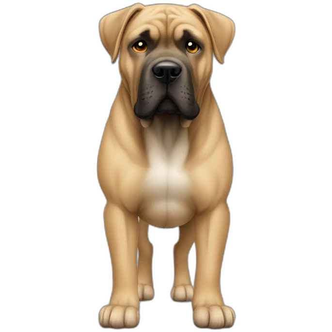 dog Cane Corso color fawn full body emoji