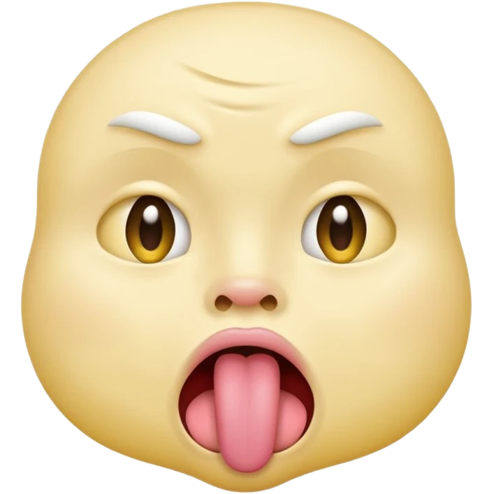 sad yellow face with tongue sticking out emoji