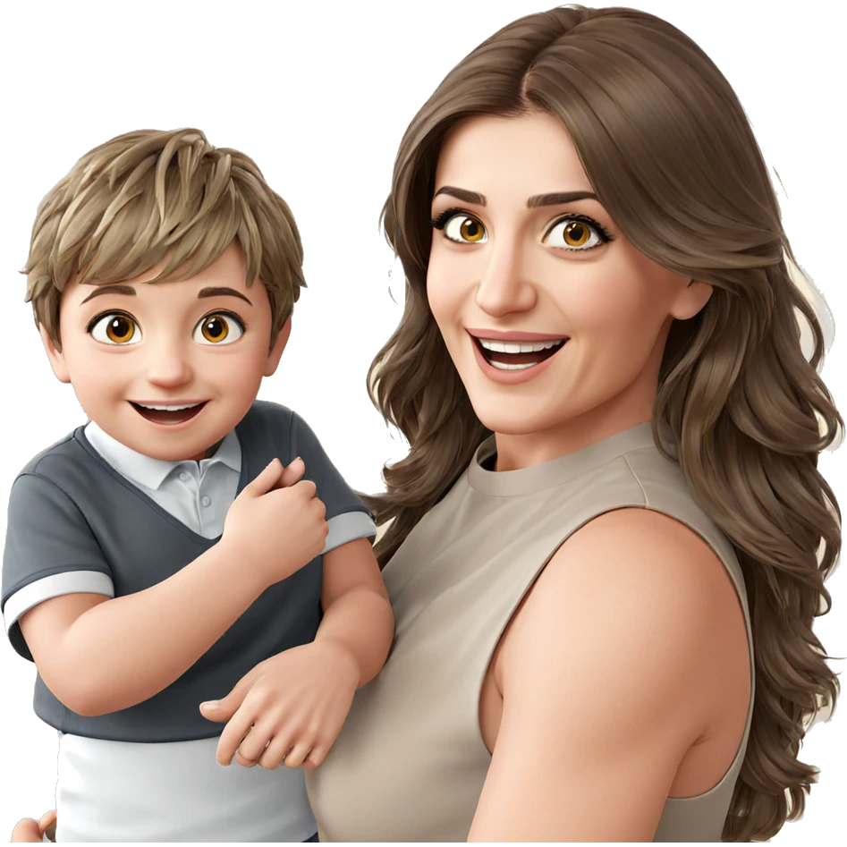 happy children sharing a moment emoji