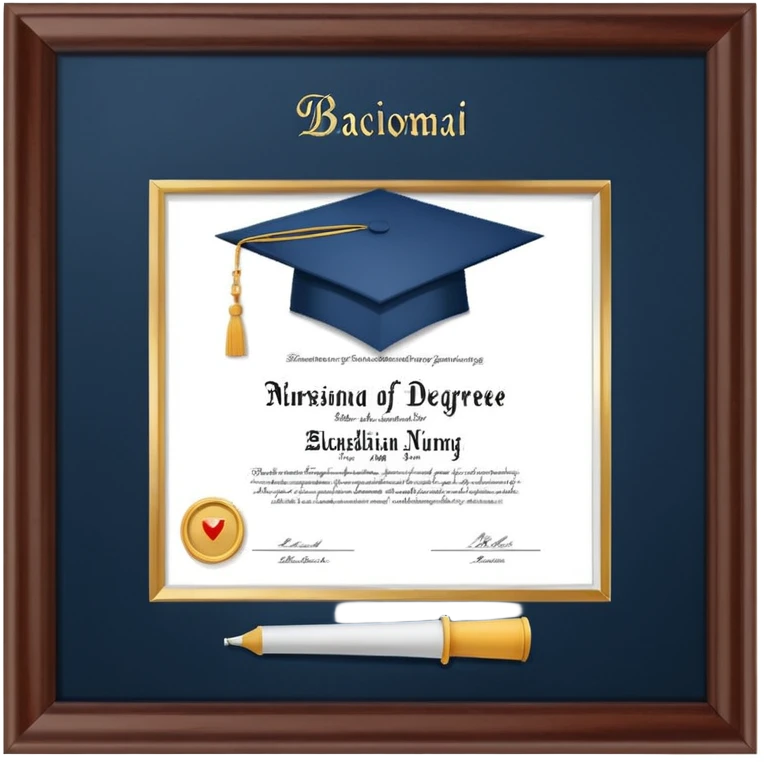 Bachelors degree in nursing emoji