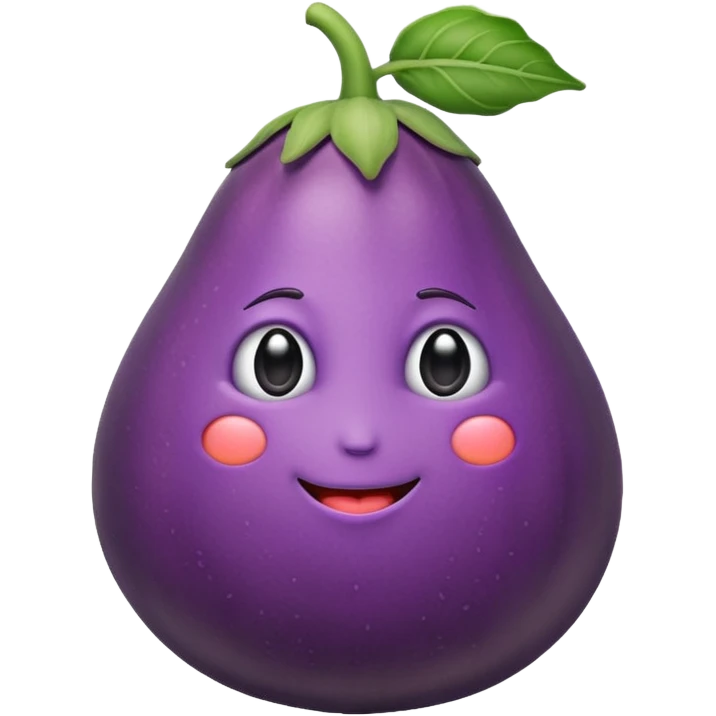 Eggplant sit in peach emoji