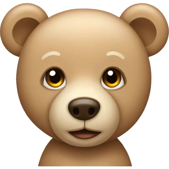 beige teddy bear emoji
