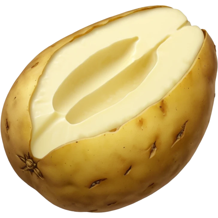 peeled potato vegetable frontal view emoji