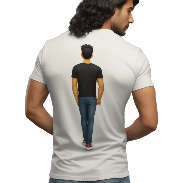 A Man Ali Haider Name On His Back TShirt emoji