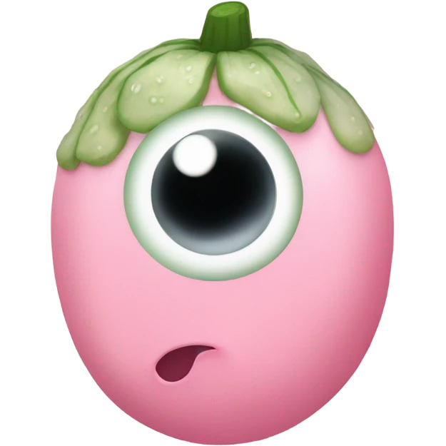 Baby pink cucumber eye emoji emoji