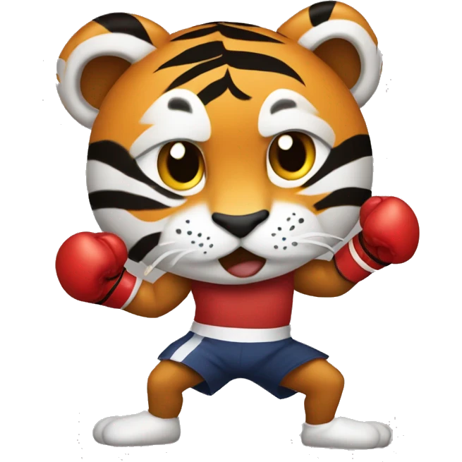 Tiger boxing emoji