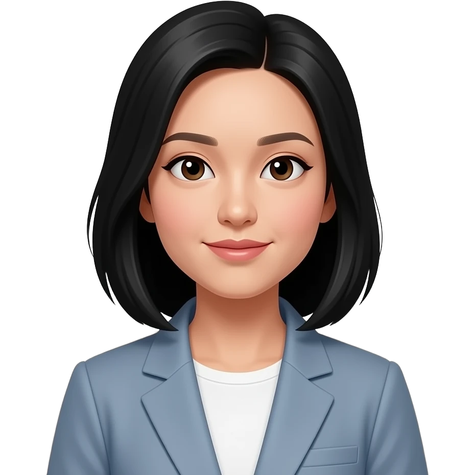 An Asian woman with a pale complexion sitting and black hair is sitting on a sofa emoji