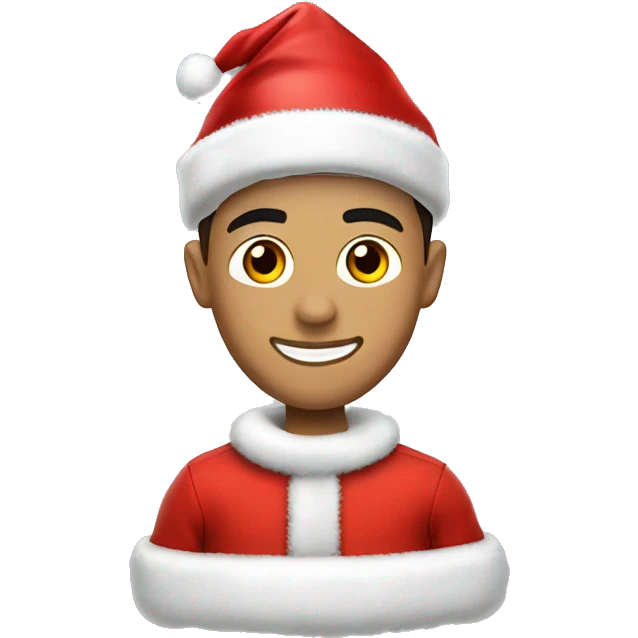 cristiano ronaldo with santa hat emoji