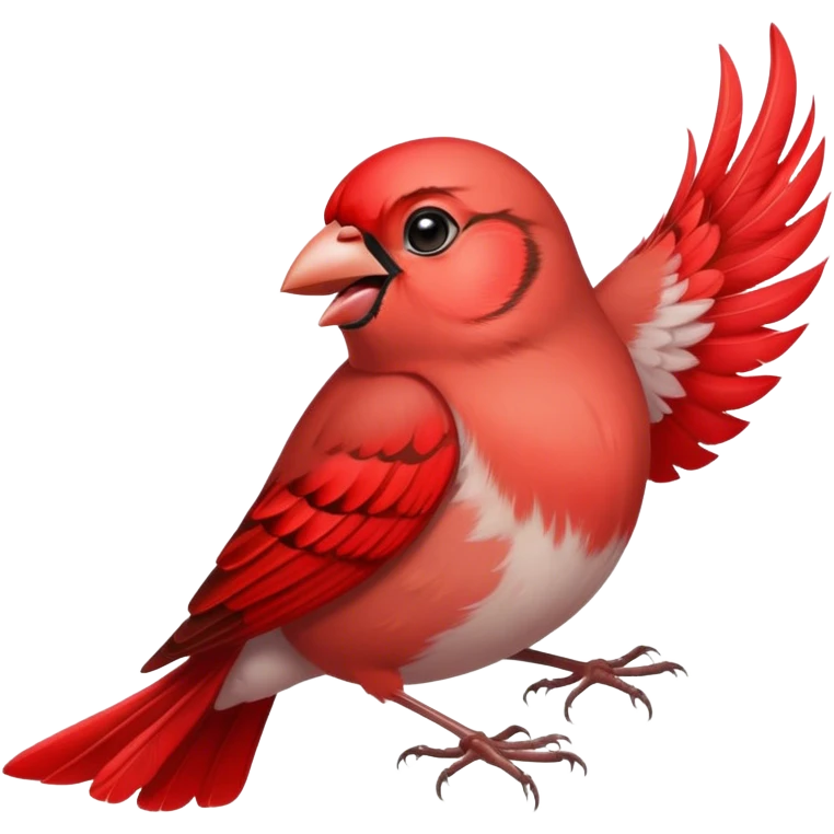 Red finch sings a song emoji