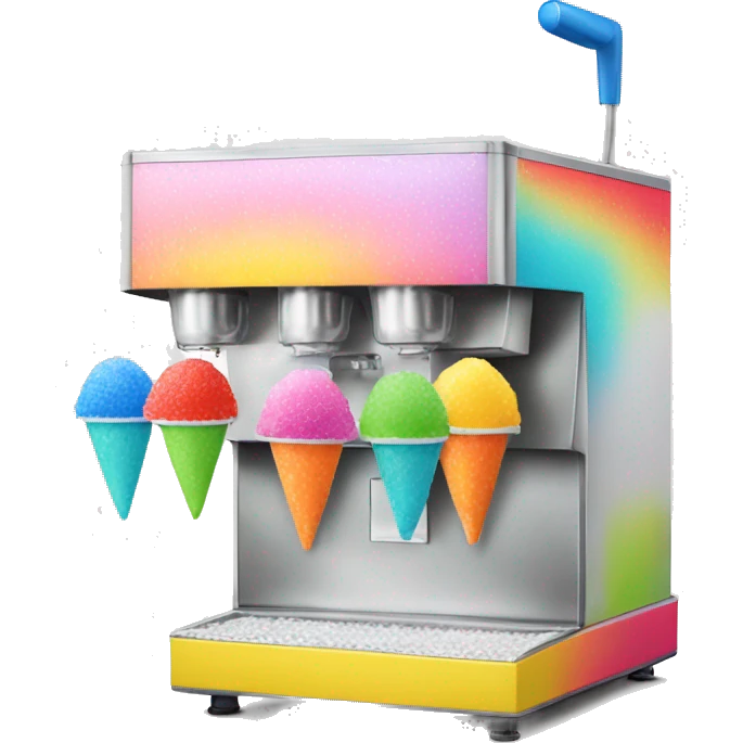 Colorful Snow cone machine emoji