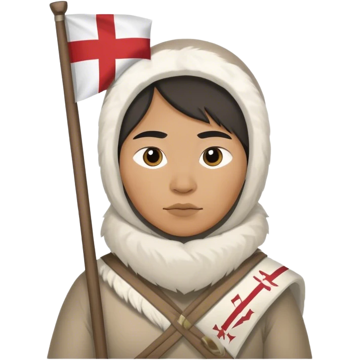 Inuit with a flag emoji