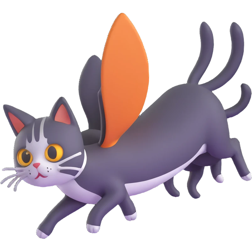 flying cat emoji
