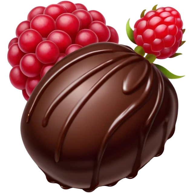 chocolate-covered raspberries emoji