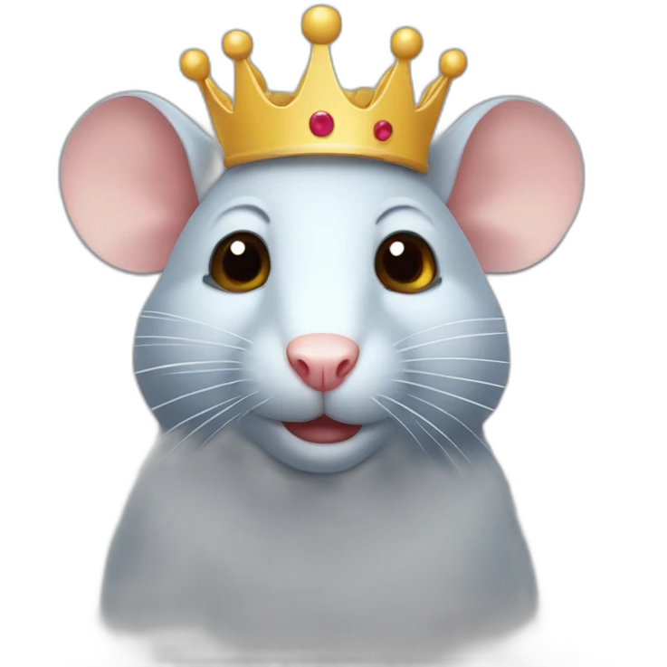 Rat avec une couronne  emoji