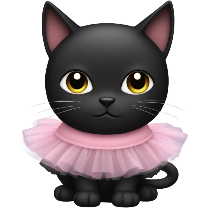 A black cat in a tutu. emoji