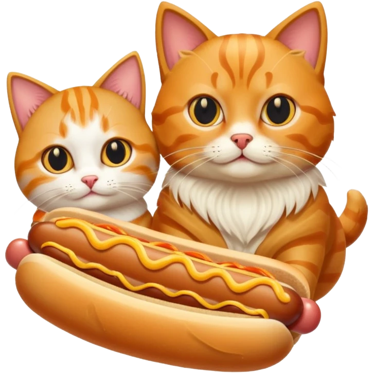 Hot dog and cat emoji