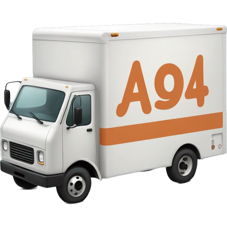 Boxtruck with letters "PGS” on the side emoji