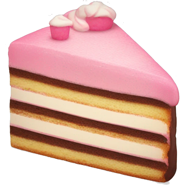 slice pink cake emoji
