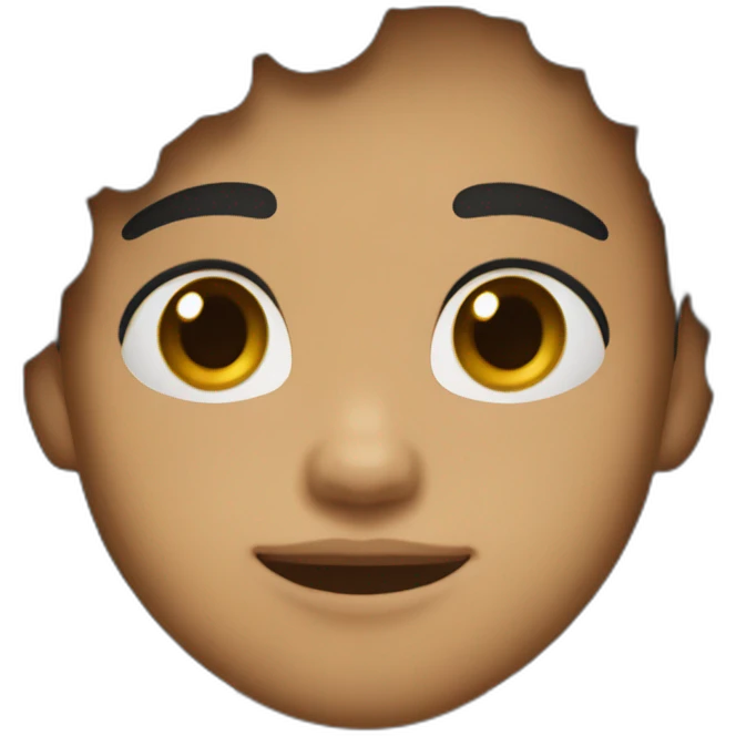 20 year old , black long hair , light brown skin tone with xegon shape face with chubby cheeks  emoji