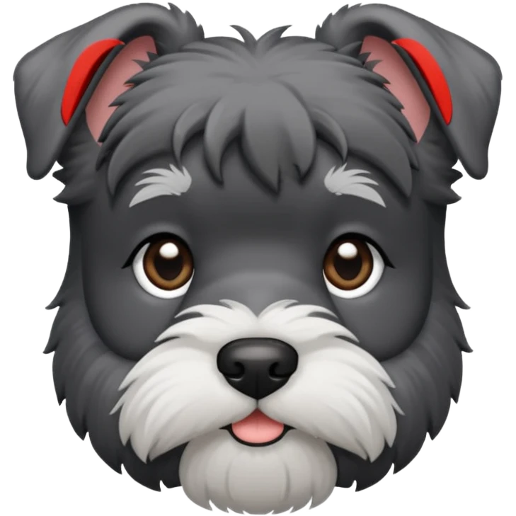 Black and gray schnauzer  emoji