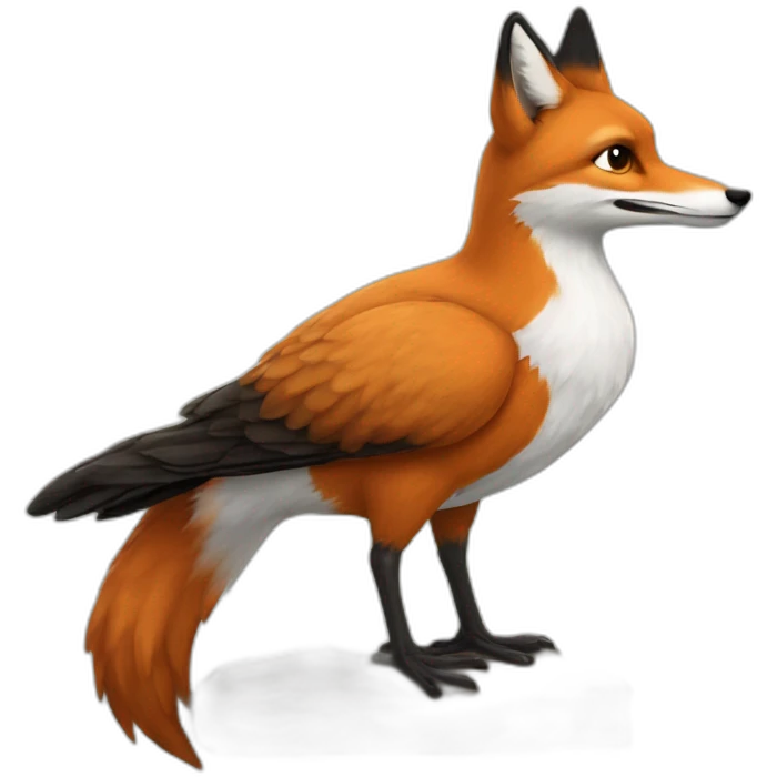 Renard sur une mouette emoji