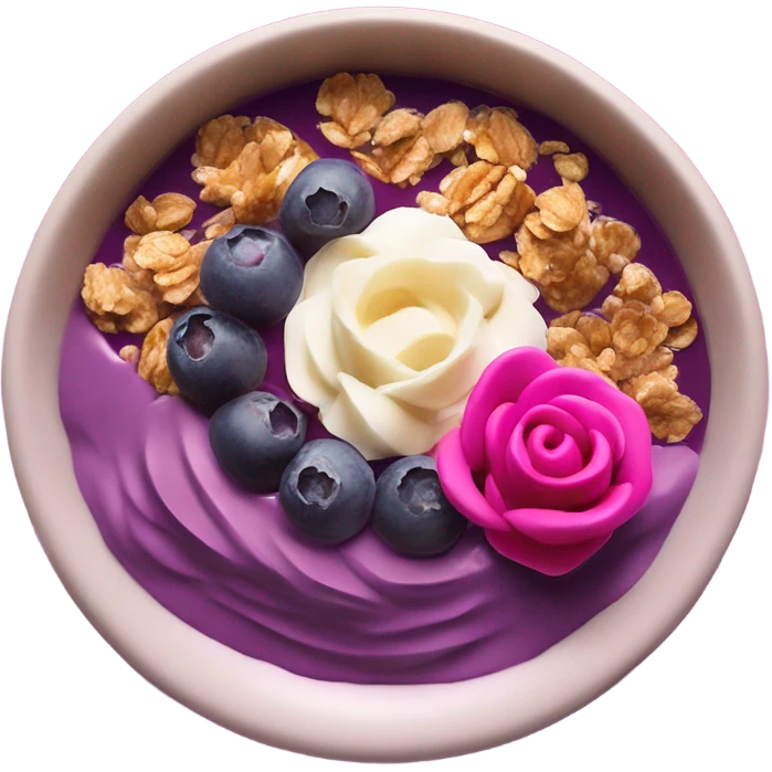 Un acai bowl rose  emoji