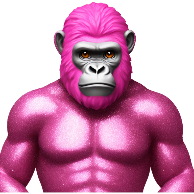 Pink gorilla holding a M95 with glitter emoji