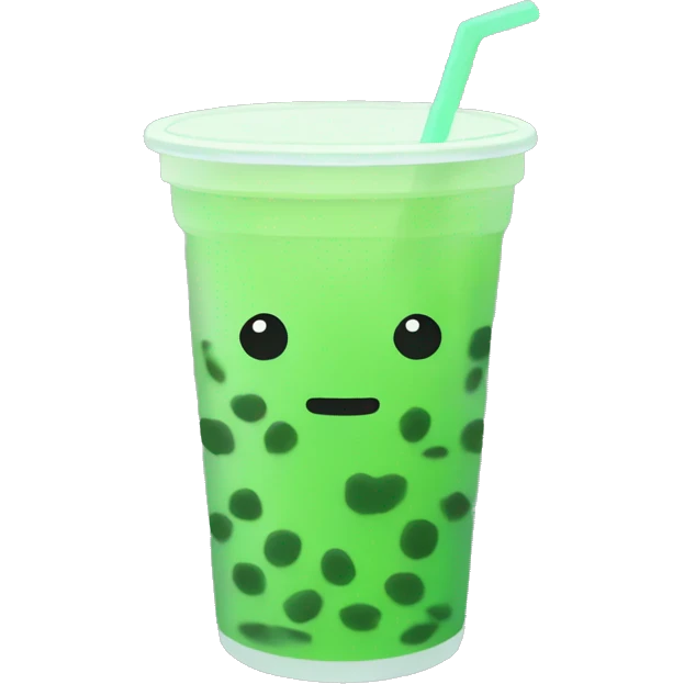 Green Boba tea emoji