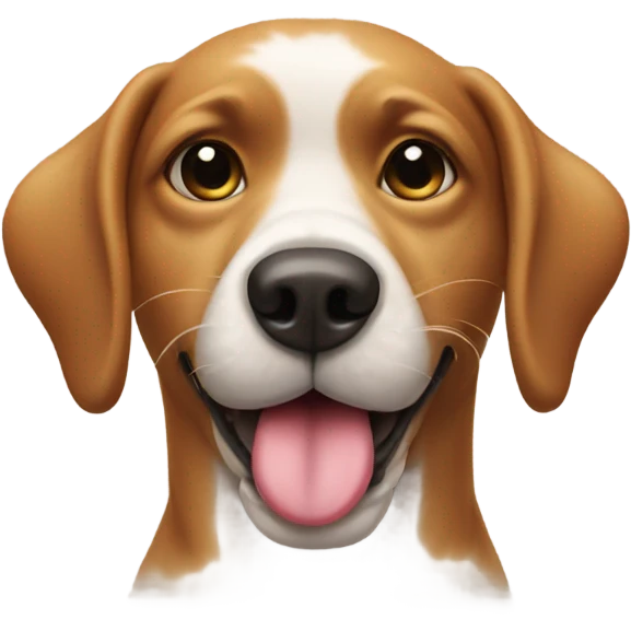 Dog blowing a kiss emoji