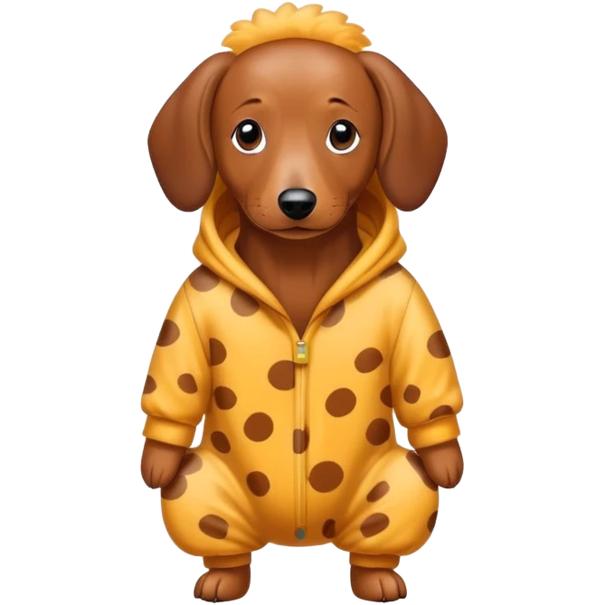 Weiner dog in onesie emoji