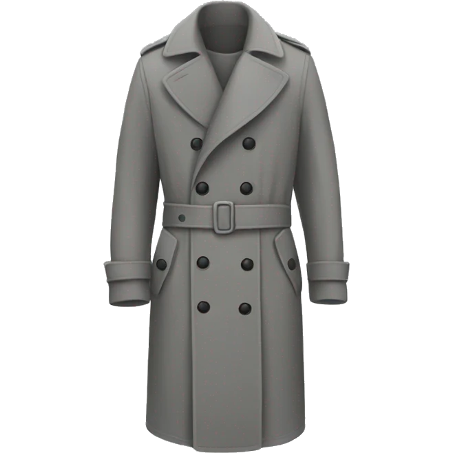 grey trench coat emoji